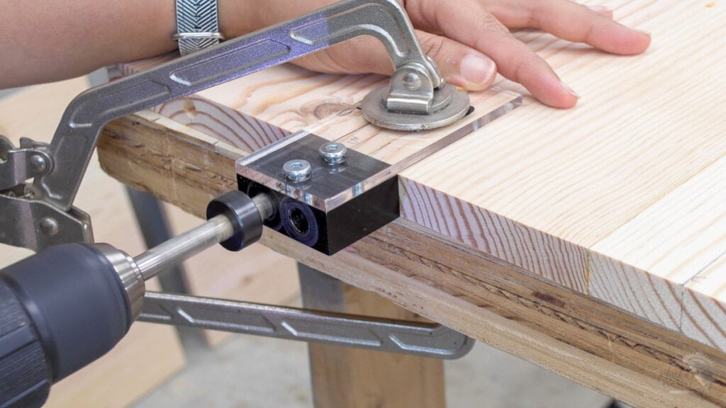 making dowel holes in a board