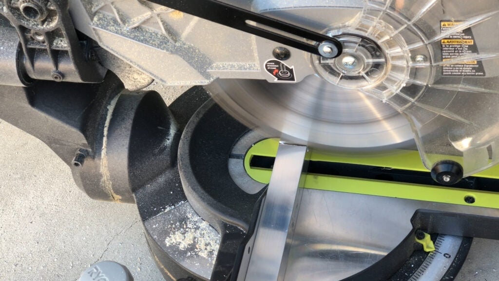 Cutting Aluminum tubes on miter saw