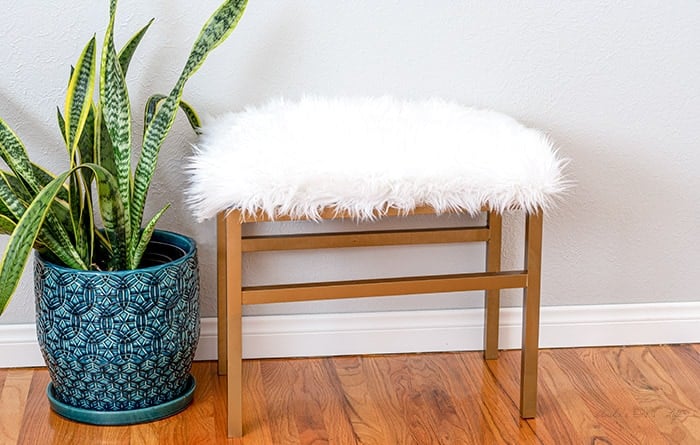 completed bench in room