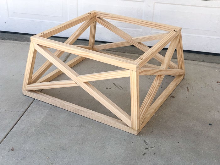 completed coffee table base