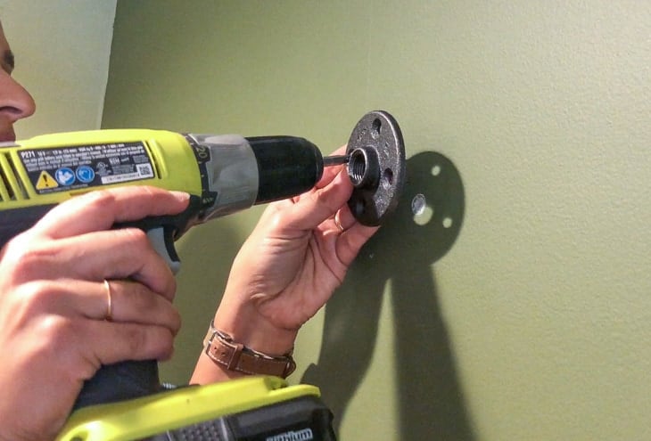 Attaching anchors to the wall