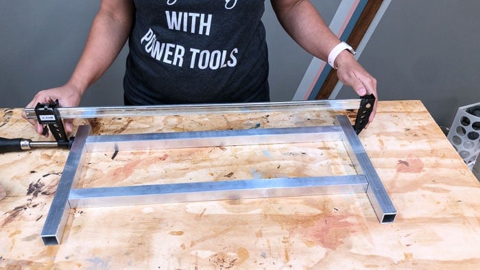 assembling aluminum tubes to prepare for brazing