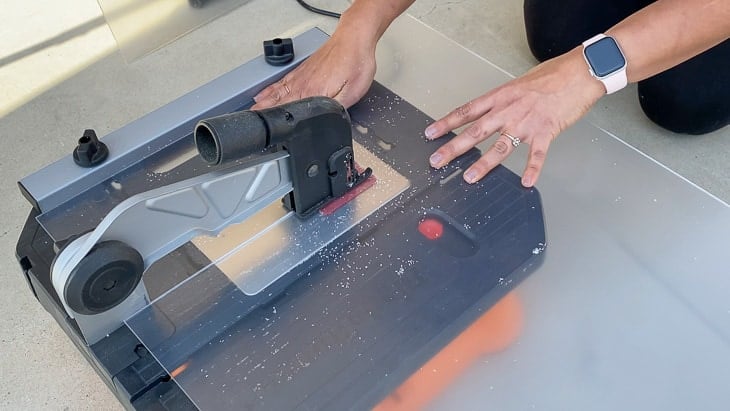 cutting acrylic to make a mail organizer