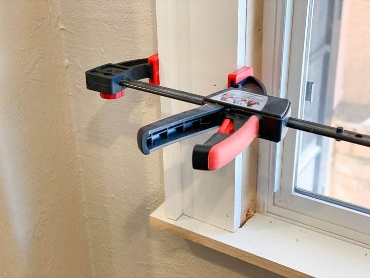 clamping trim to window