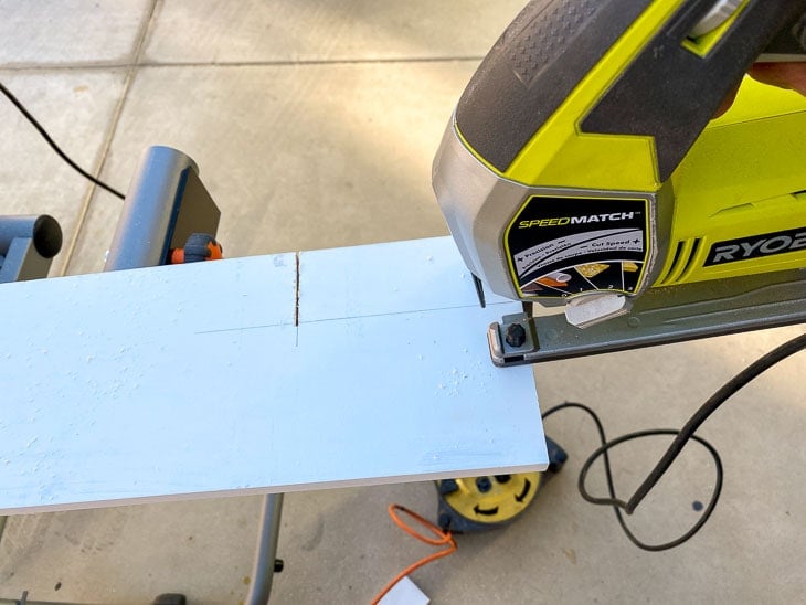 cutting ledge to install window trim on a bullnose corner window