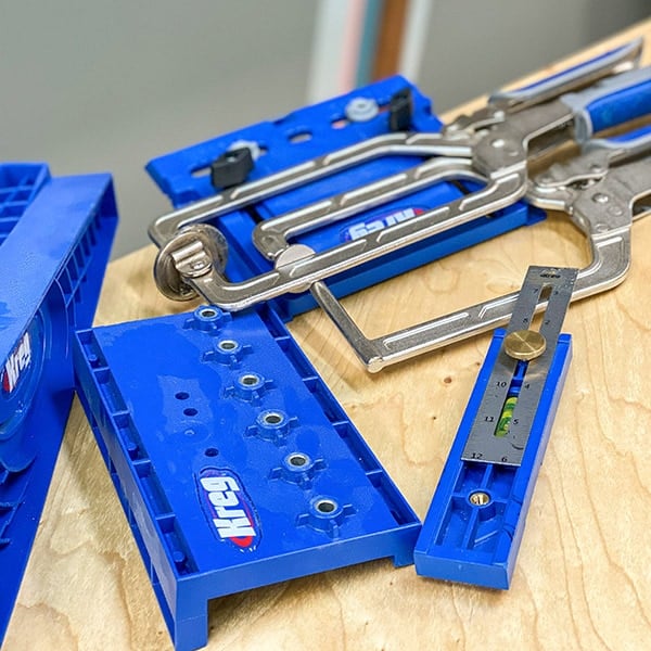 A full list of my favorite must-have Kreg Accessories that make it easy to build furniture. Read all about them - what they do and why you need them!