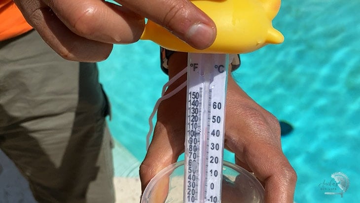 water temperature at 110F