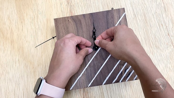 Adding clock movement to DIY wood clock