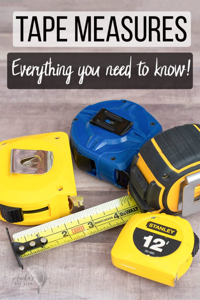 tape measures on wood table with text overlay
