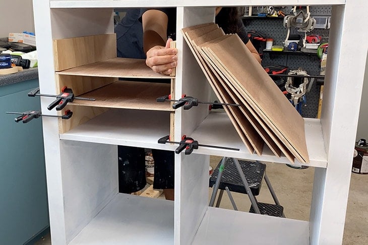 Attaching dividers in Ikea Kallax