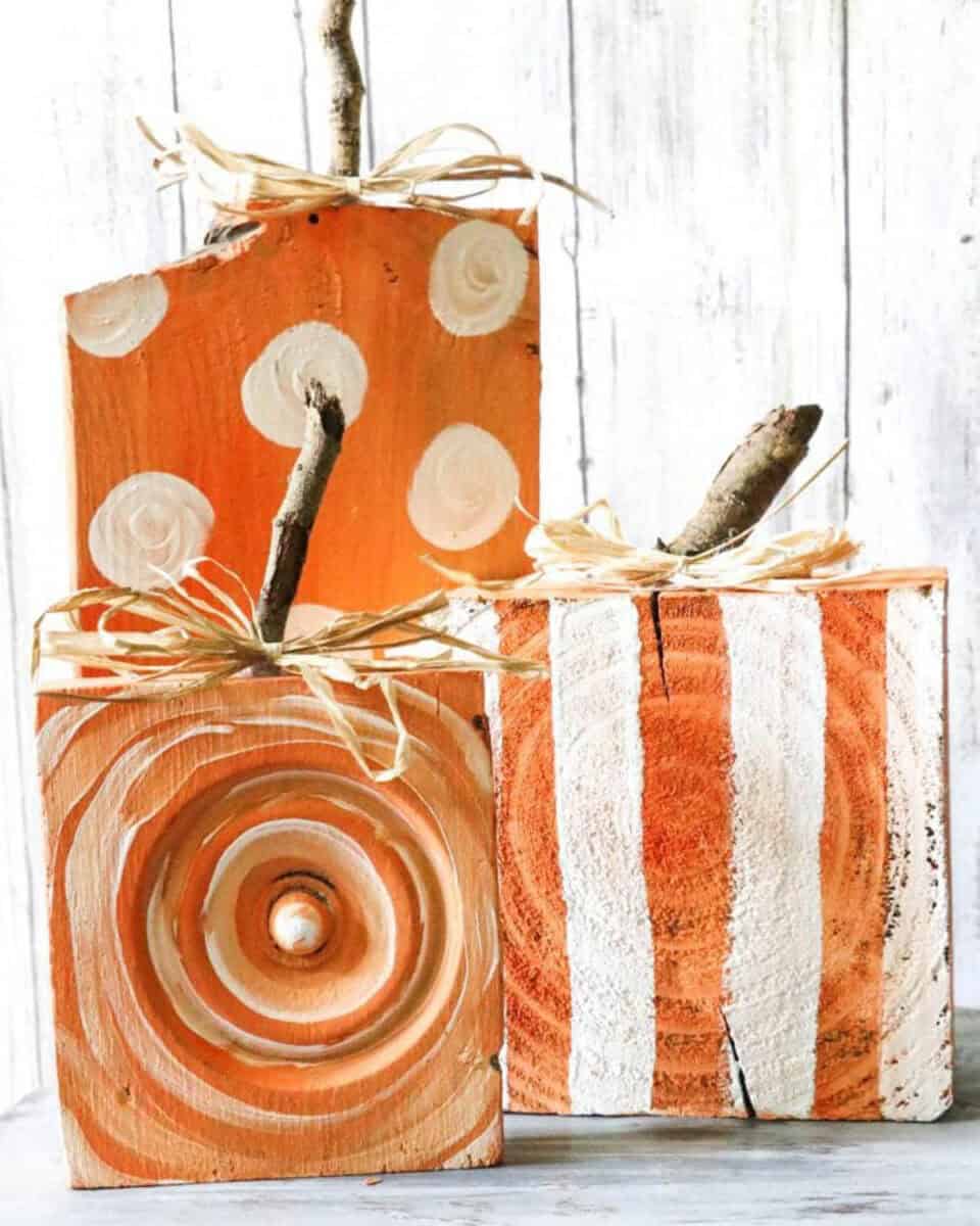 wood pumpkin ideas made with wood molding
