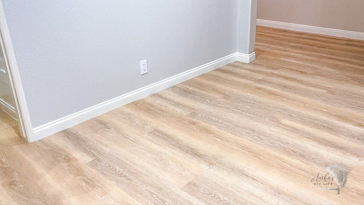 Finished room with LifeProof vinyl Plank flooring installed