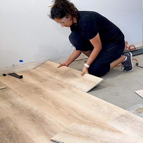 Installing vinyl plank flooring is an easy beginner-friendly project. Get all the details of how to prep the floor and install step by step!
