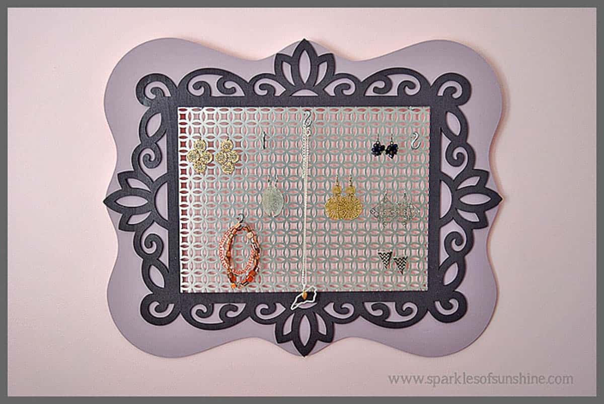 scroll work picture frame jewelry holder