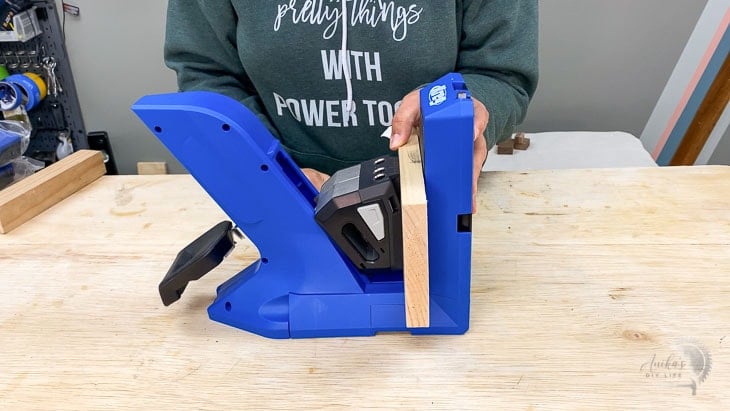 woman clamping a 3/4