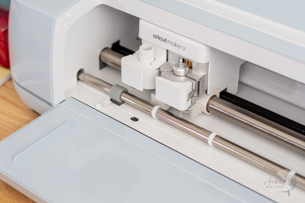 close up of the lens and guides of the Cricut Maker 3