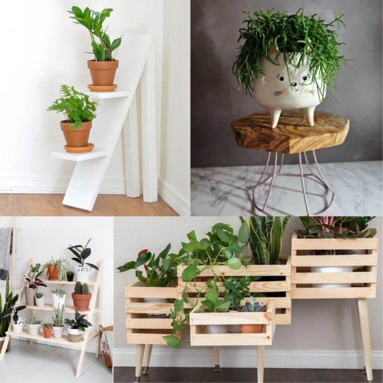 Create the perfect place to showcase plants indoors or outdoors with these creative DIY plant stand ideas. All of these are easy and on-trend.