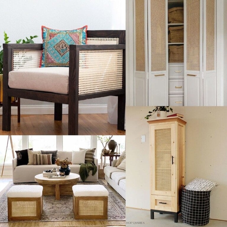 Cane furniture is all the rage right now! See all the possibilities with this list of inspiring DIY Cane Furniture ideas.
