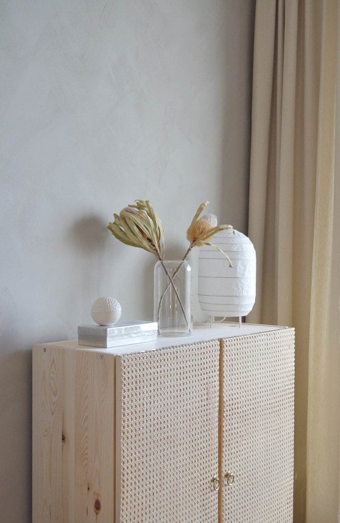 Ikea Ivar makeover using cane webbing