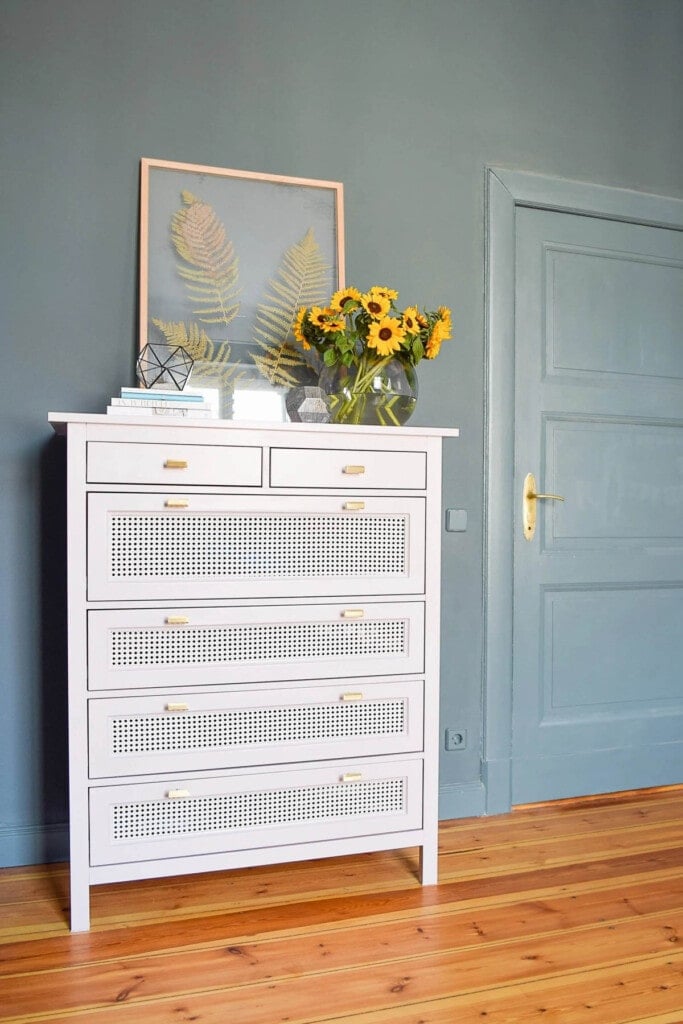 ikea Hemnes dresser with cane webbing drawer fronts