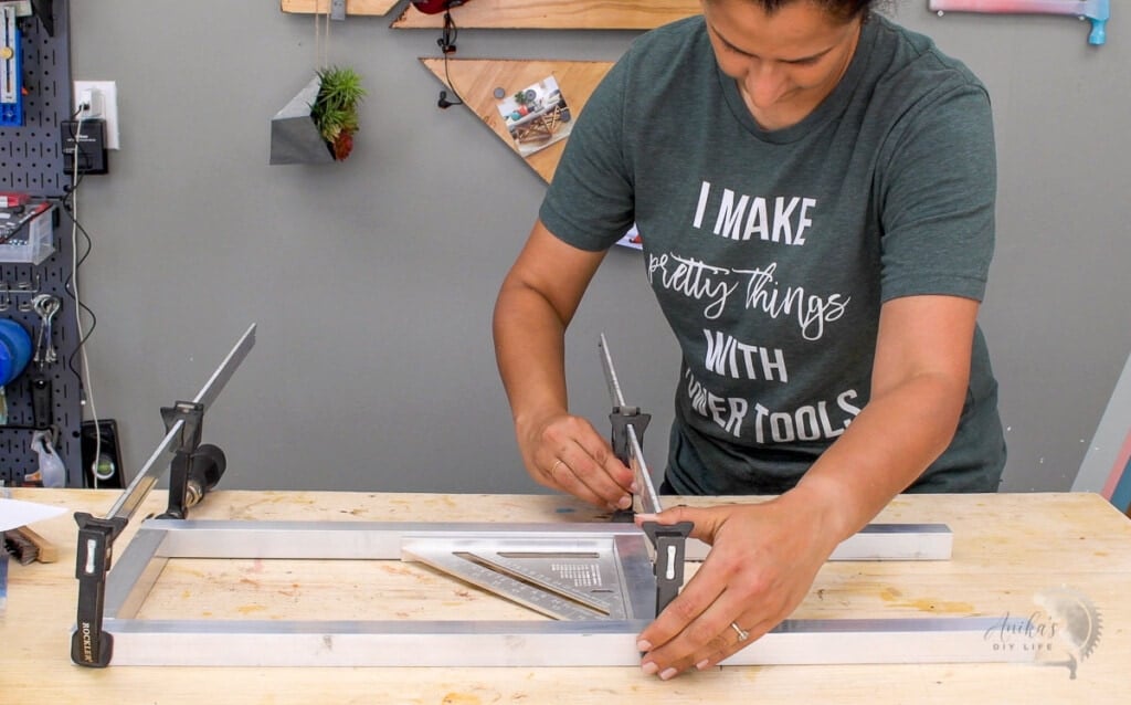 Woman setting up the joints for aluminum brazing