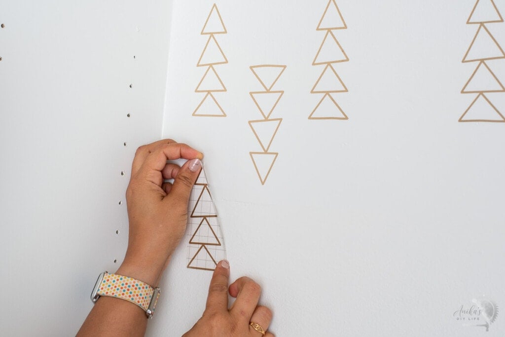 Applying design to wall
