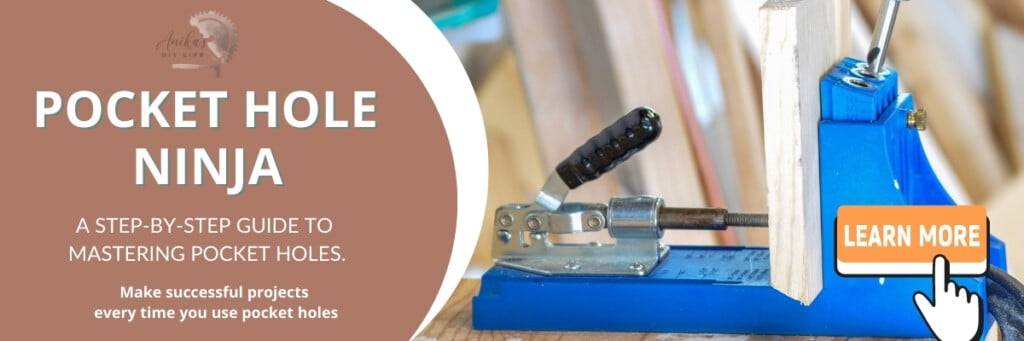 pocket hole jig with wood board clamped to it