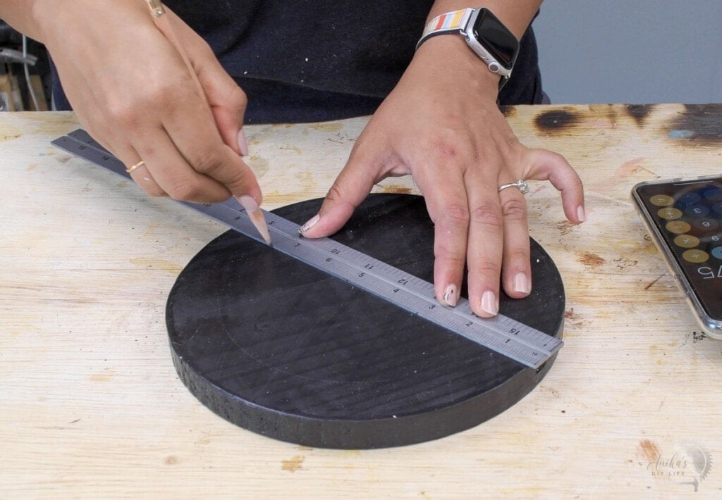 drawing the diameter of the circle