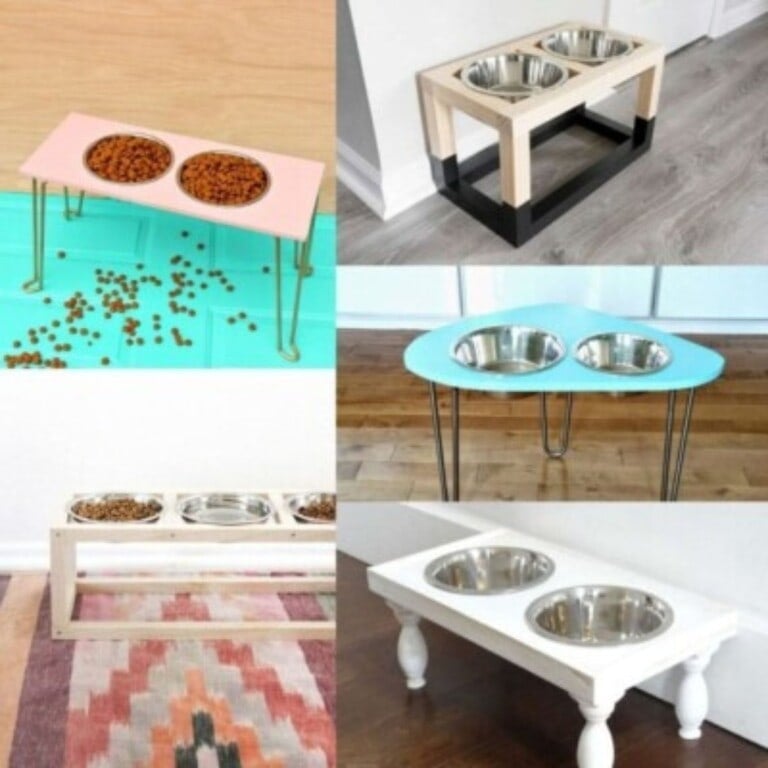 Give your dog a n awesome place to eat with these easy and DIY dog bowl stand ideas that you can build today!