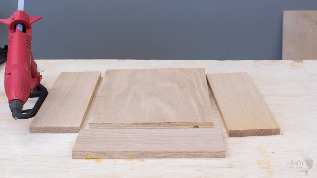 boards on workbench ready to build a charging station