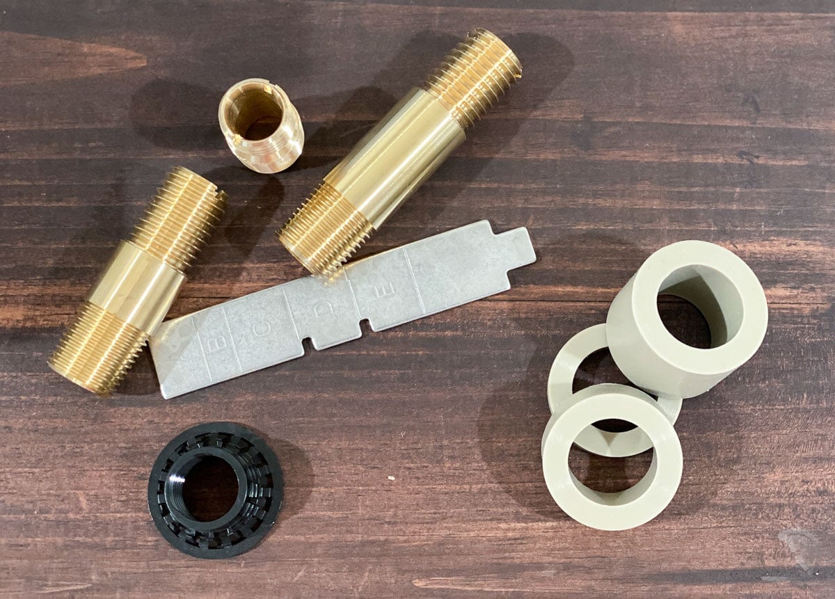 installation tool and fittings to install the Nebia by Moen Spa Shower