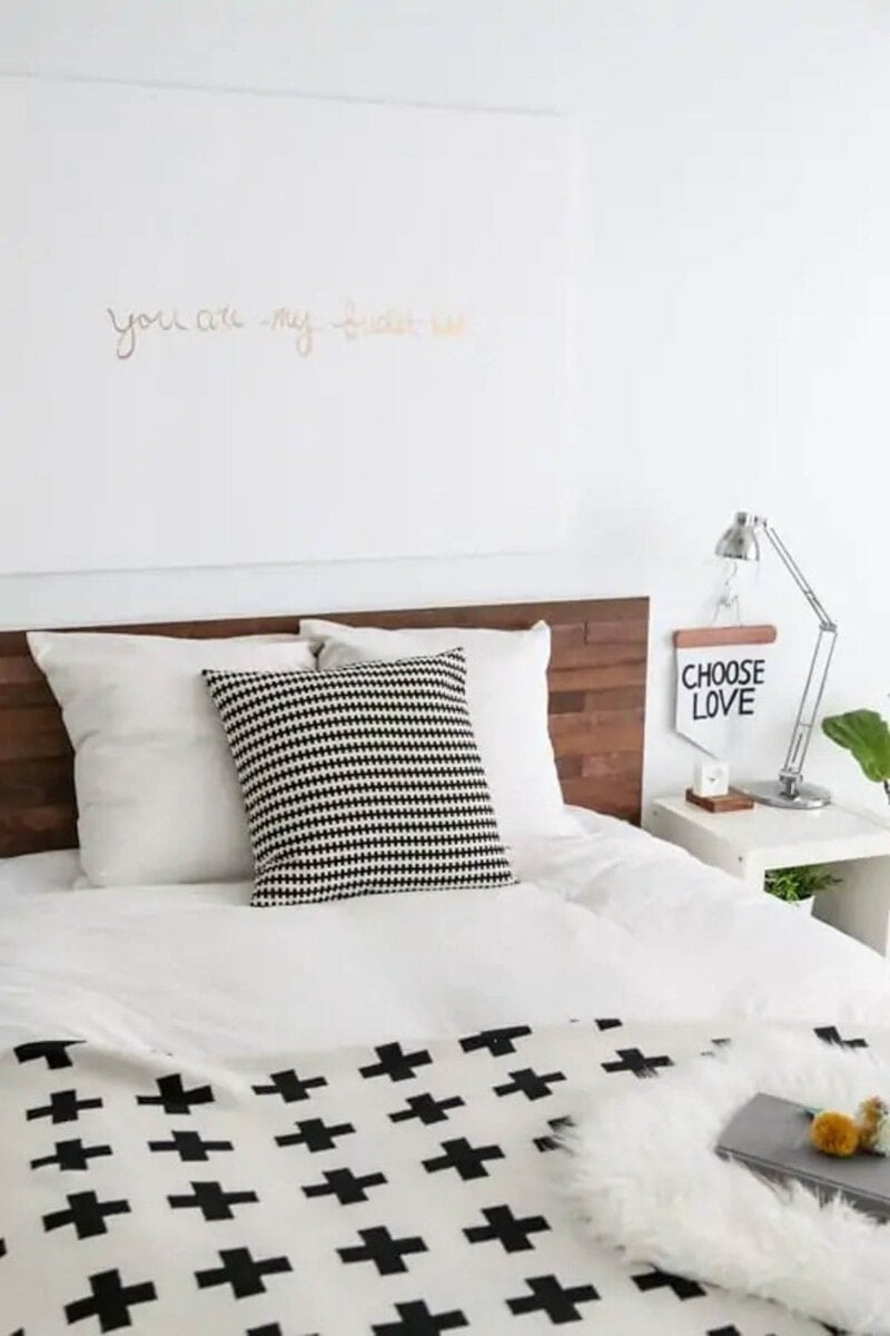 DIY wooden headboard