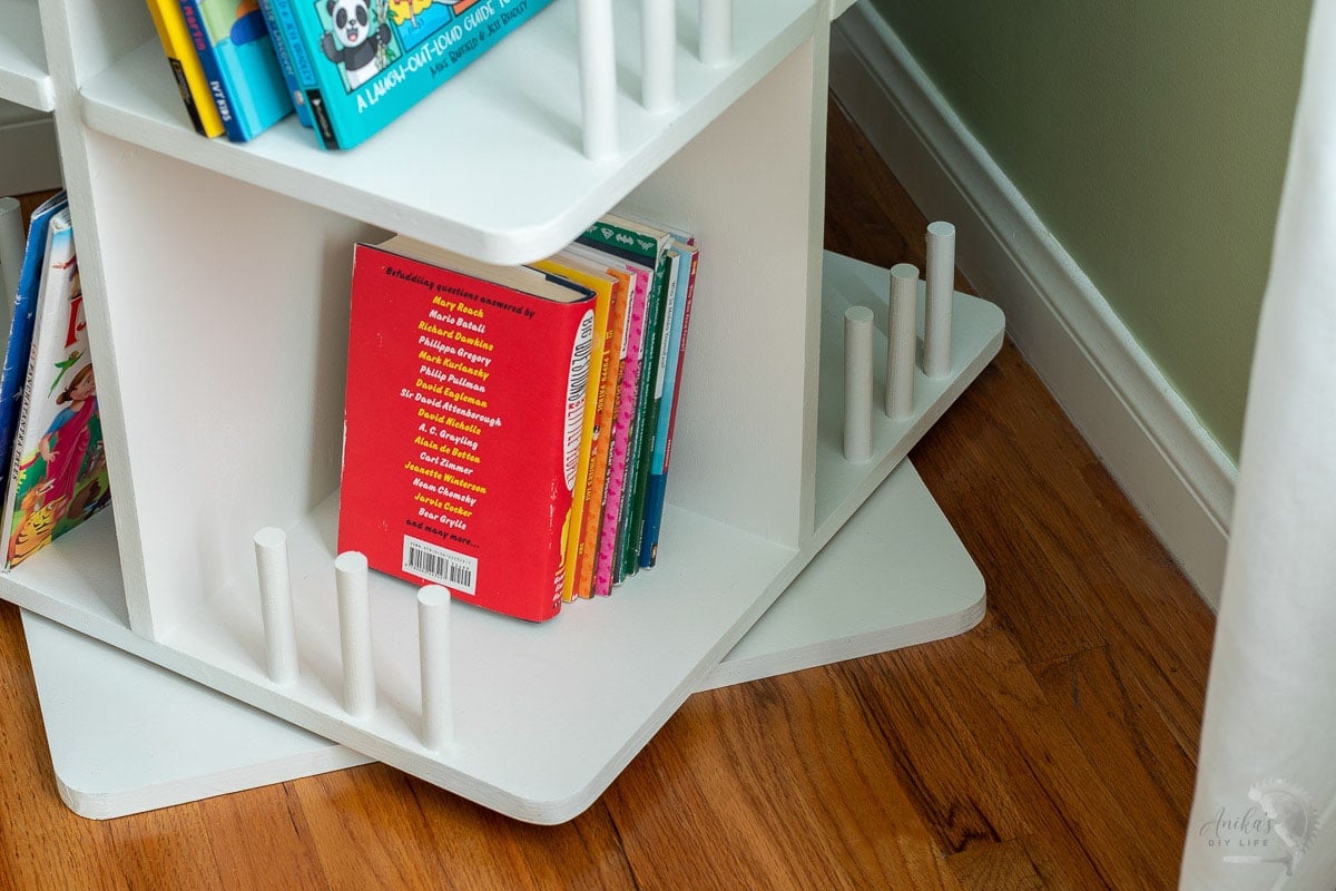 bottom of bookshelf