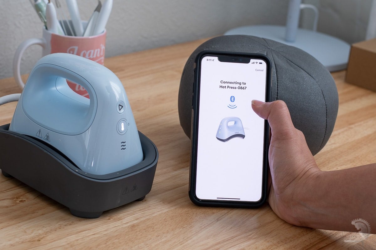 Connecting the Cricut hat press to the cricut heat app