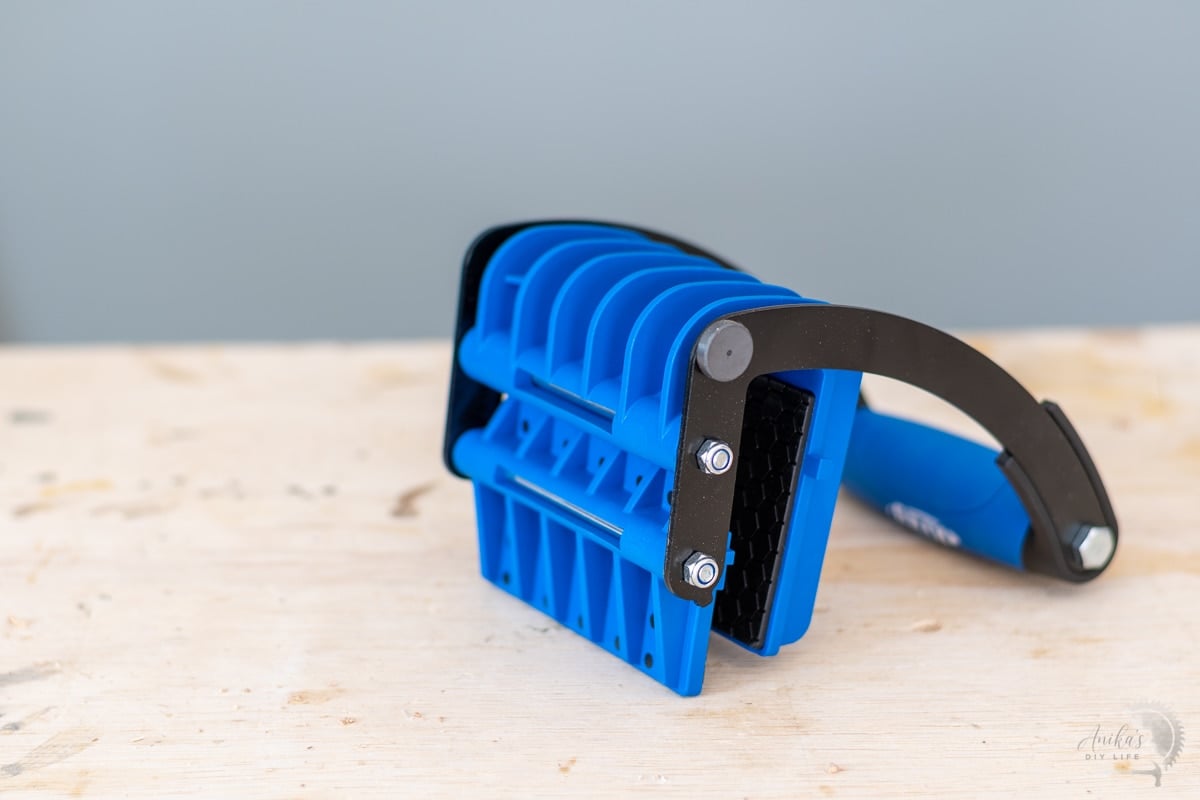 Kreg panel carrier on workbench