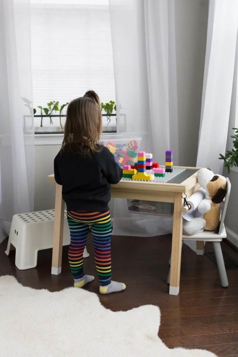 DIY lego table with storage