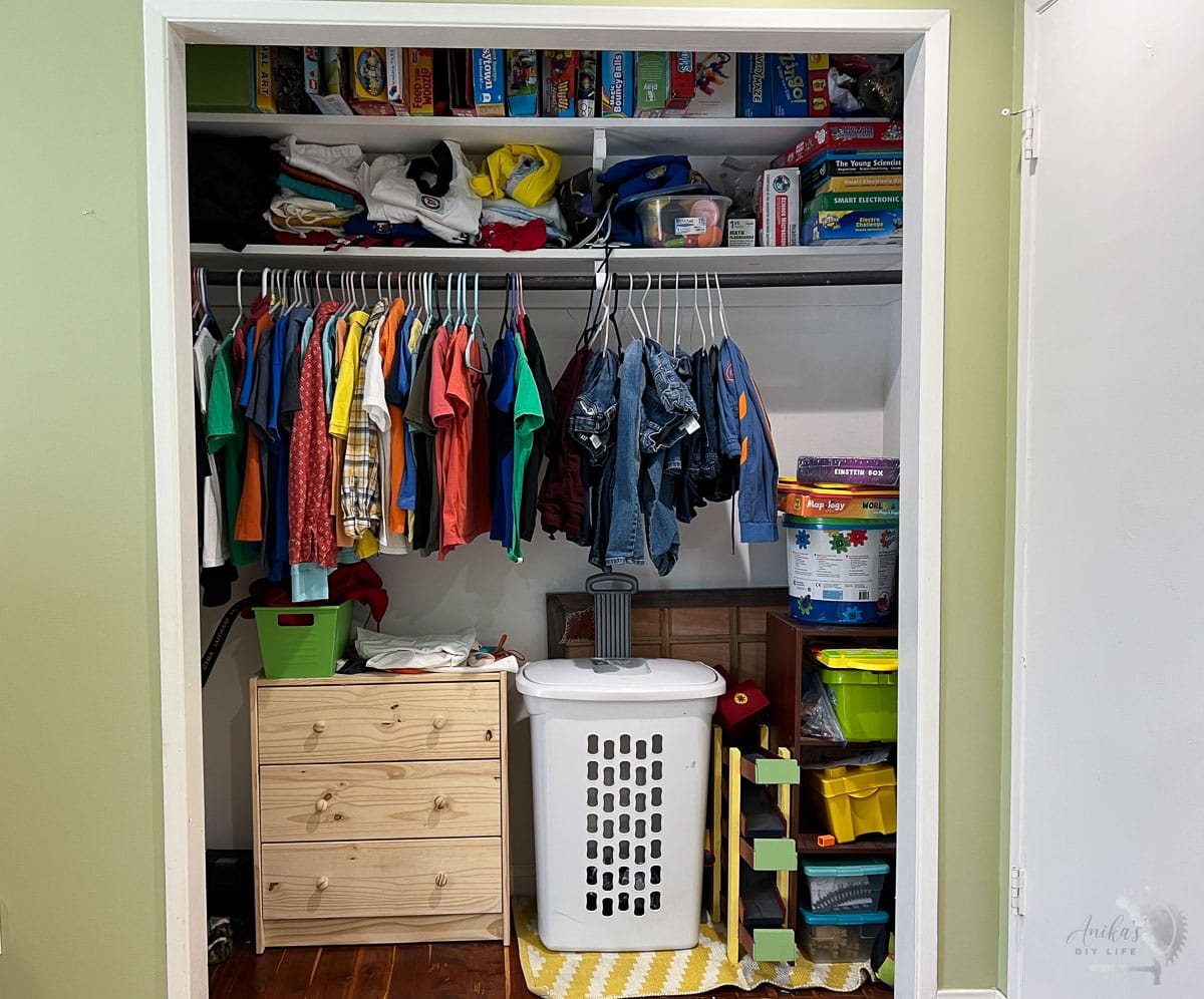 The closet before