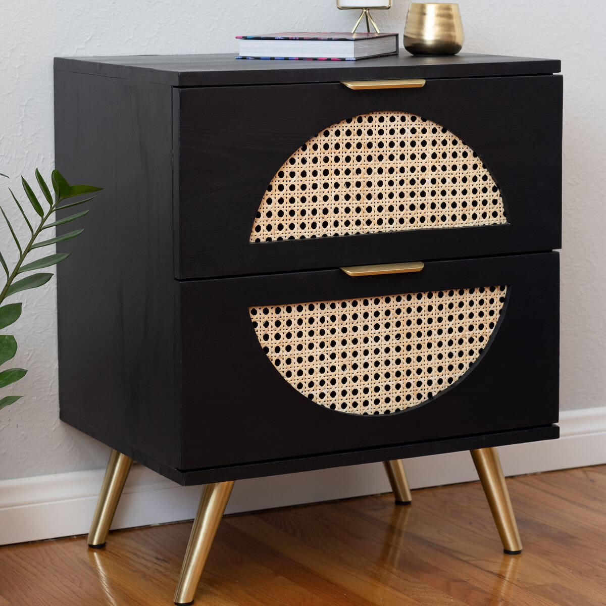 Learn how to make a simple nightstand with cane webbing drawers. This project is easy to make for beginners and adds a chic touch to your room.