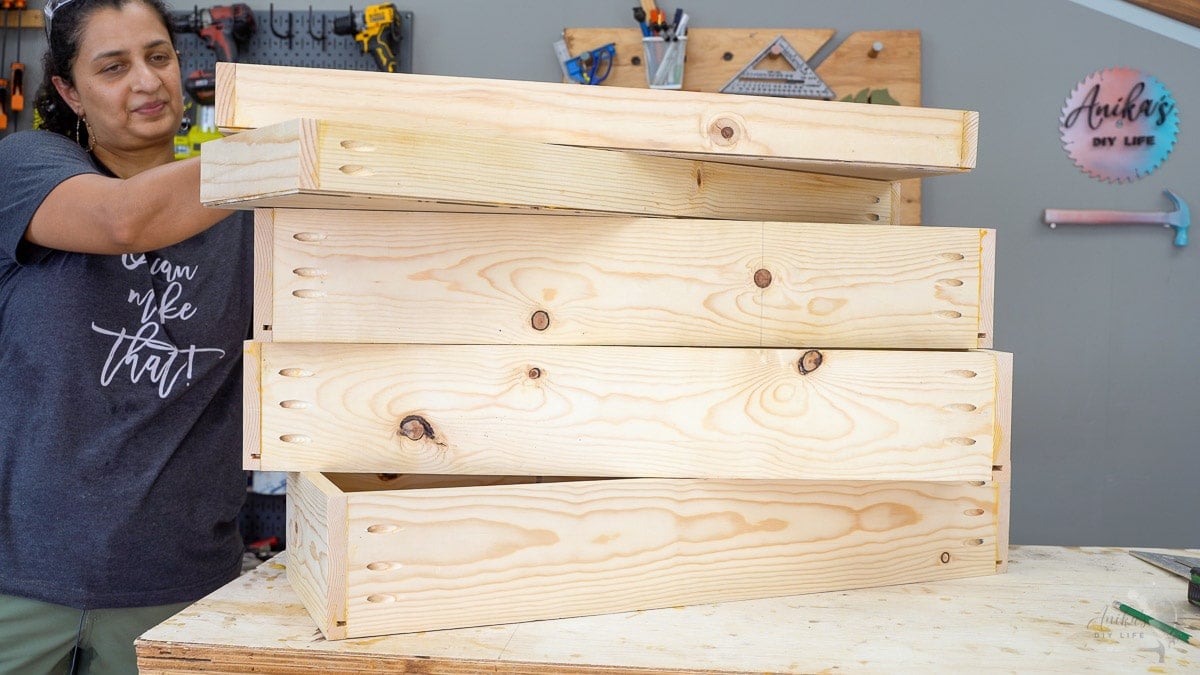 Woman with 5 drawers