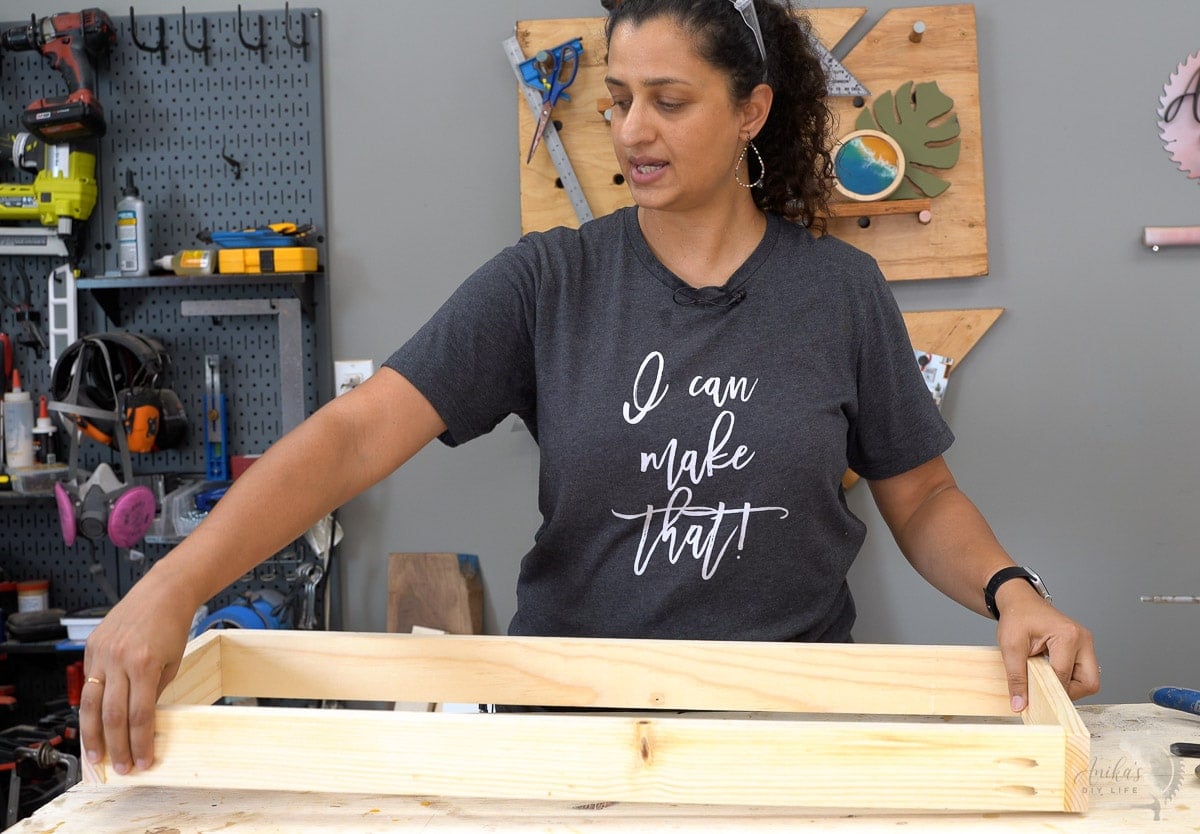 woman building a drawer