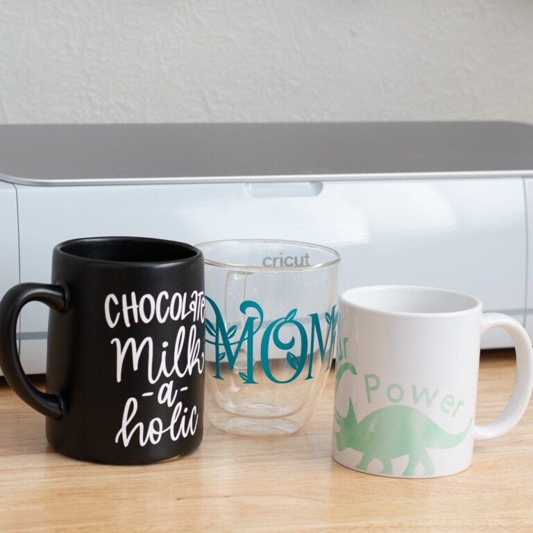 A beginner-friendly tutorial to show you everything you need to know about how to personalize mugs with Cricut using Vinyl or MugPress.