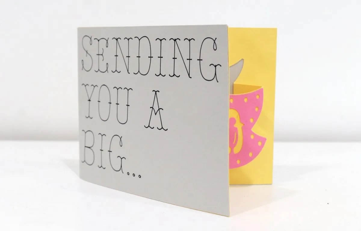 Handmade card made with a Cricut machine.