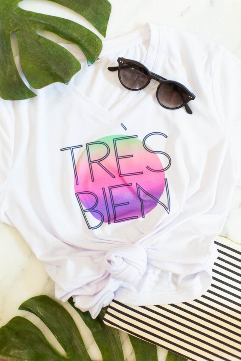 Personalized t-shirt made with Cricut for personalized gift idea