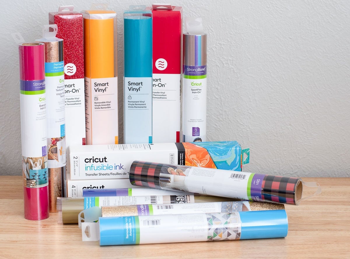 a set of various Cricut materials on a table