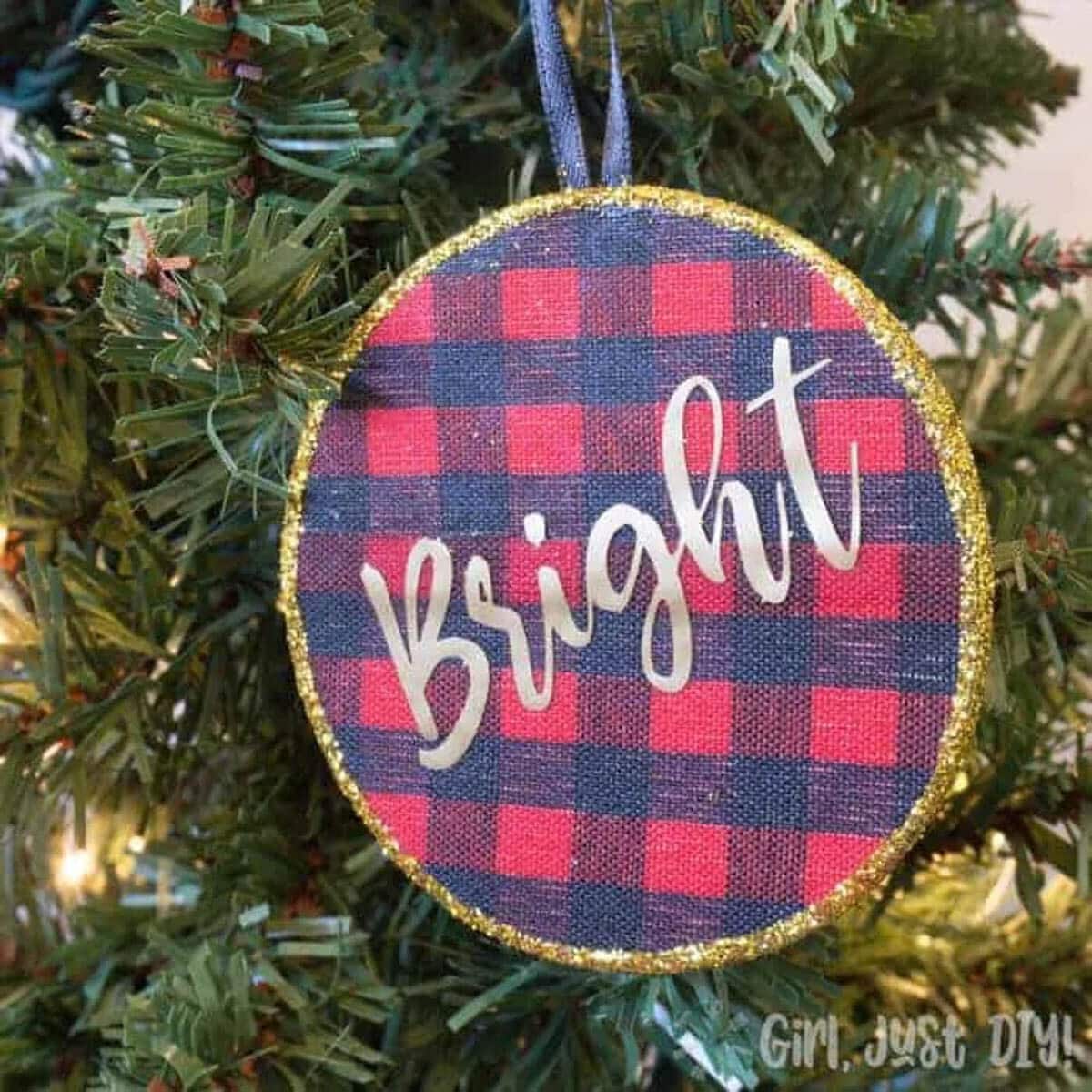 Plaid ornament with