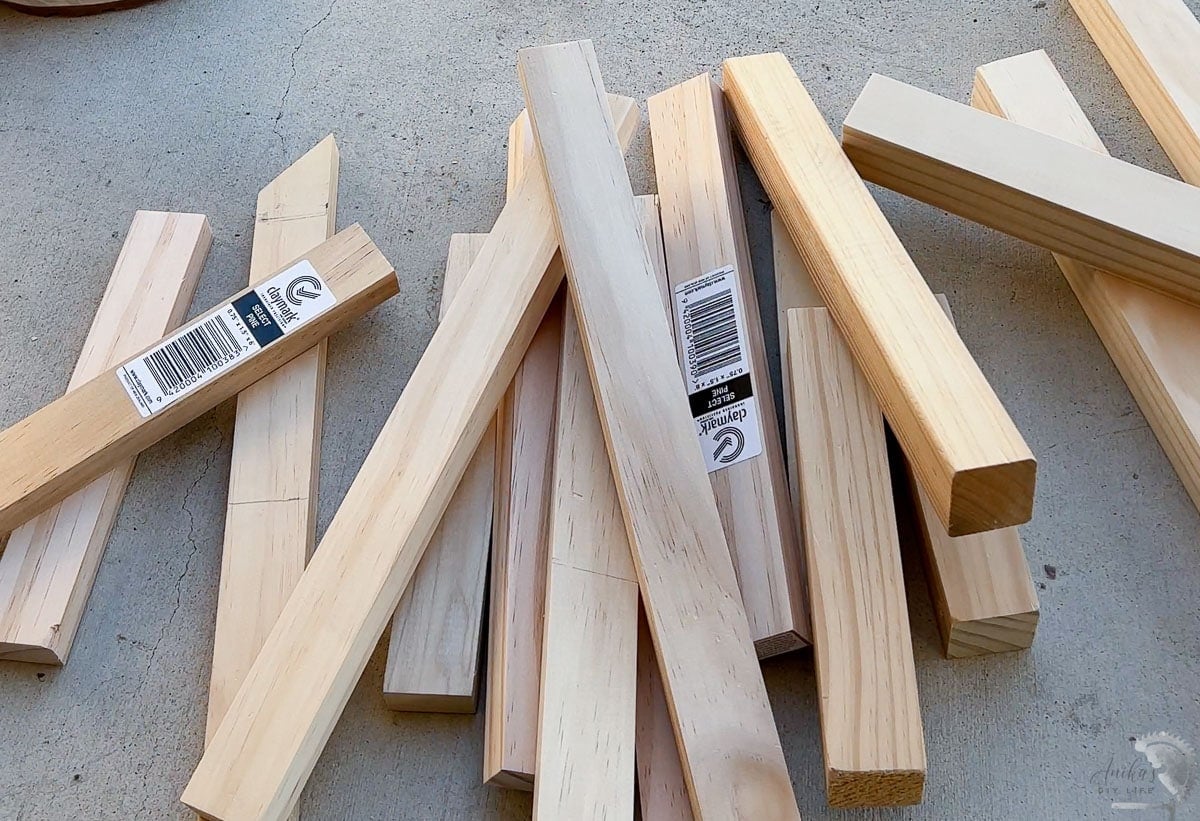 collection of scrap wood on floor