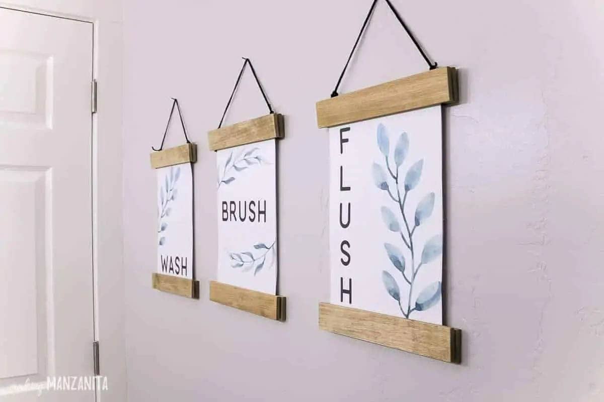 3 DIY picture frames with wash, brush, and flush prints