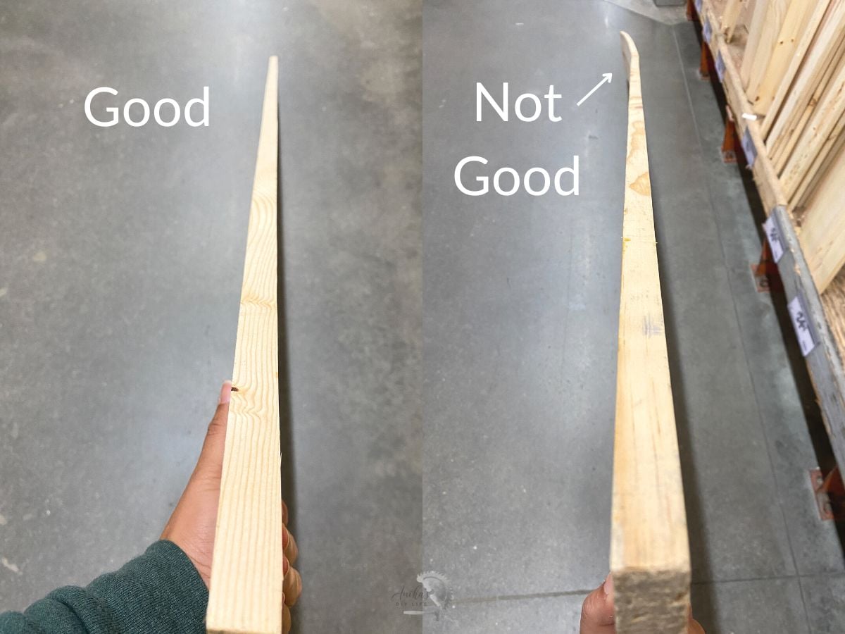 collage of wood boards - one straight and one warped