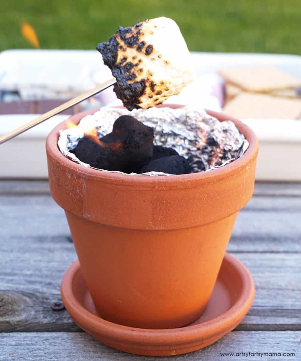 terra cotta pot mini fire pit