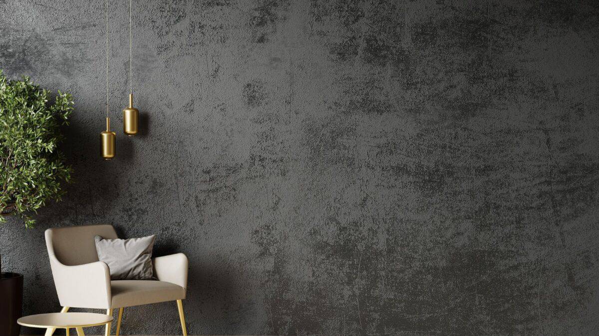 dark textured plaster wall